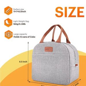 New Gray Lunch  Bag